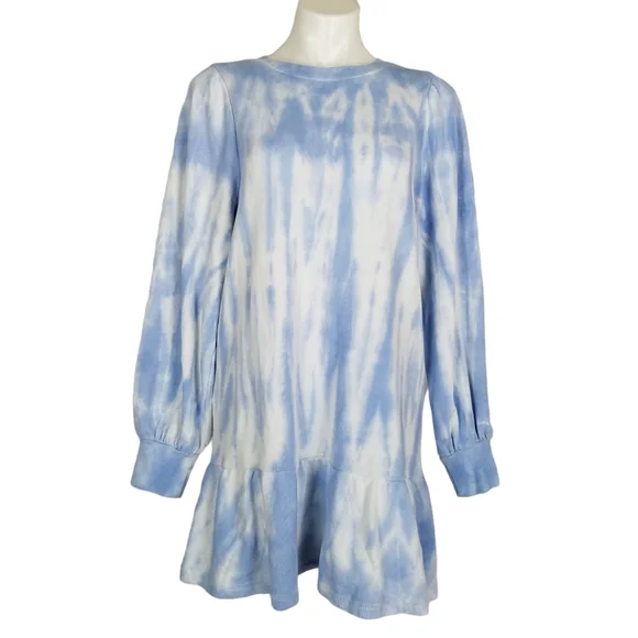 Forever 21 | Dresses | Forever 2 Blue White Tie Dye Sweatshirt Dress Size  Large | Poshmark